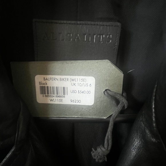 ALLSAINTS- Balfern Leather Biker Jacket- US Size 6 - Picture 15 of 15